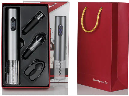 Electric Wine Opener 4-Piece Gift Set
