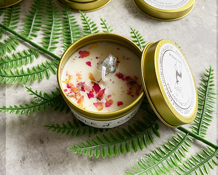 Raw Crystal Scented Candles