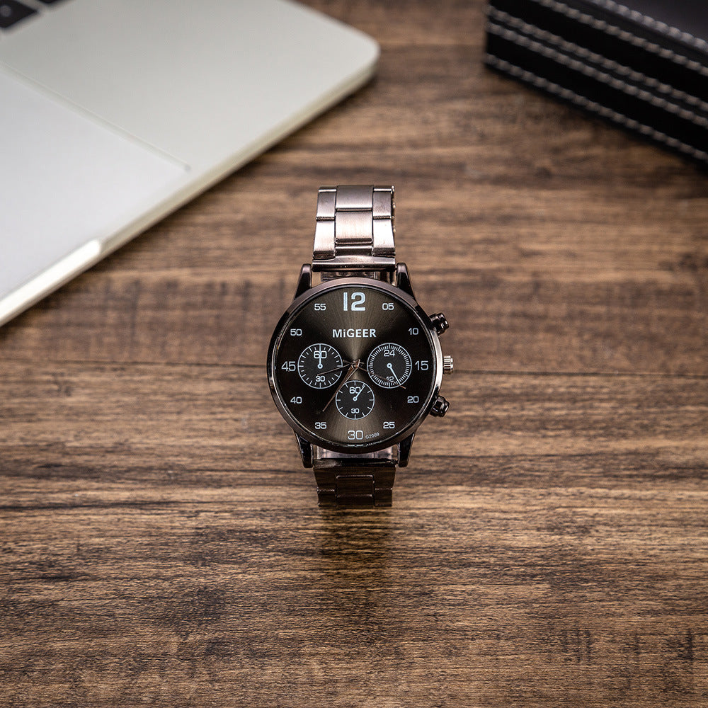 Men's Style Trio: Watch, Wallet & Pen