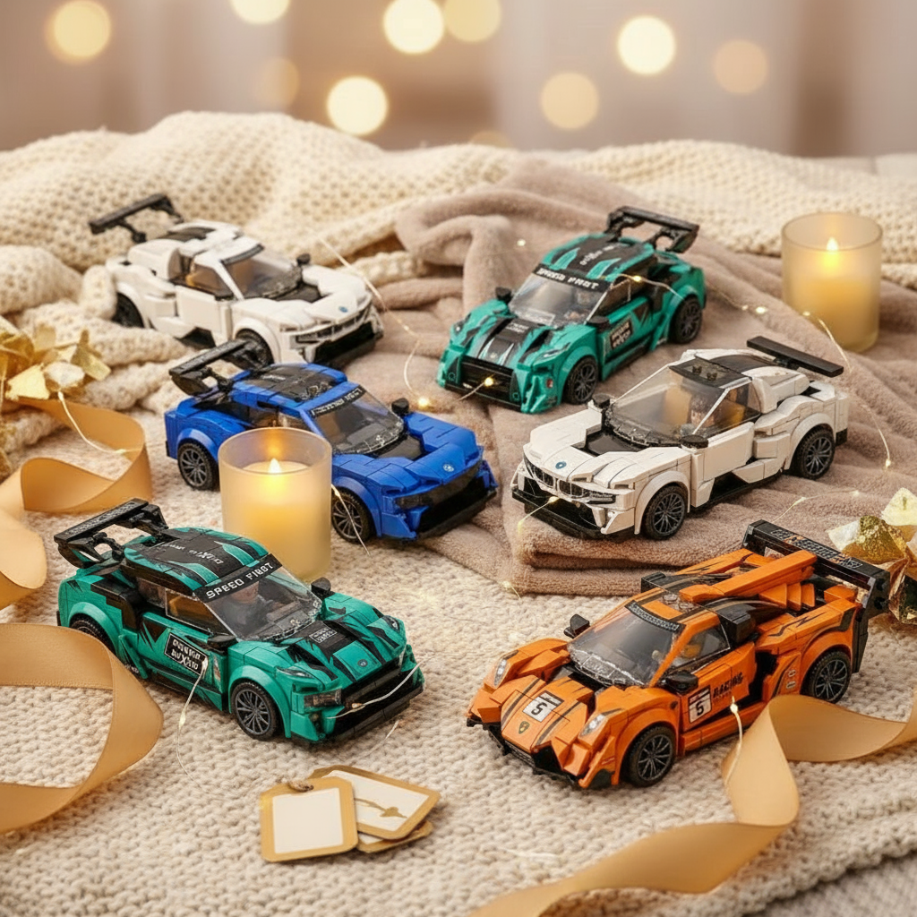 Warm and cozy gift-ready photo of Building Blocks Model Cars