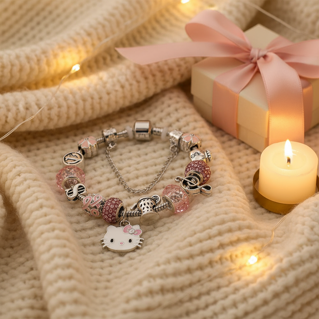 Warm and cozy gift-ready photo of Cute Sanrio Charm Bracelet