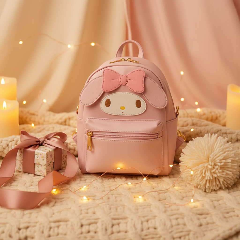 Warm and cozy gift-ready photo of Sanrio Kawaii Backpack Bag