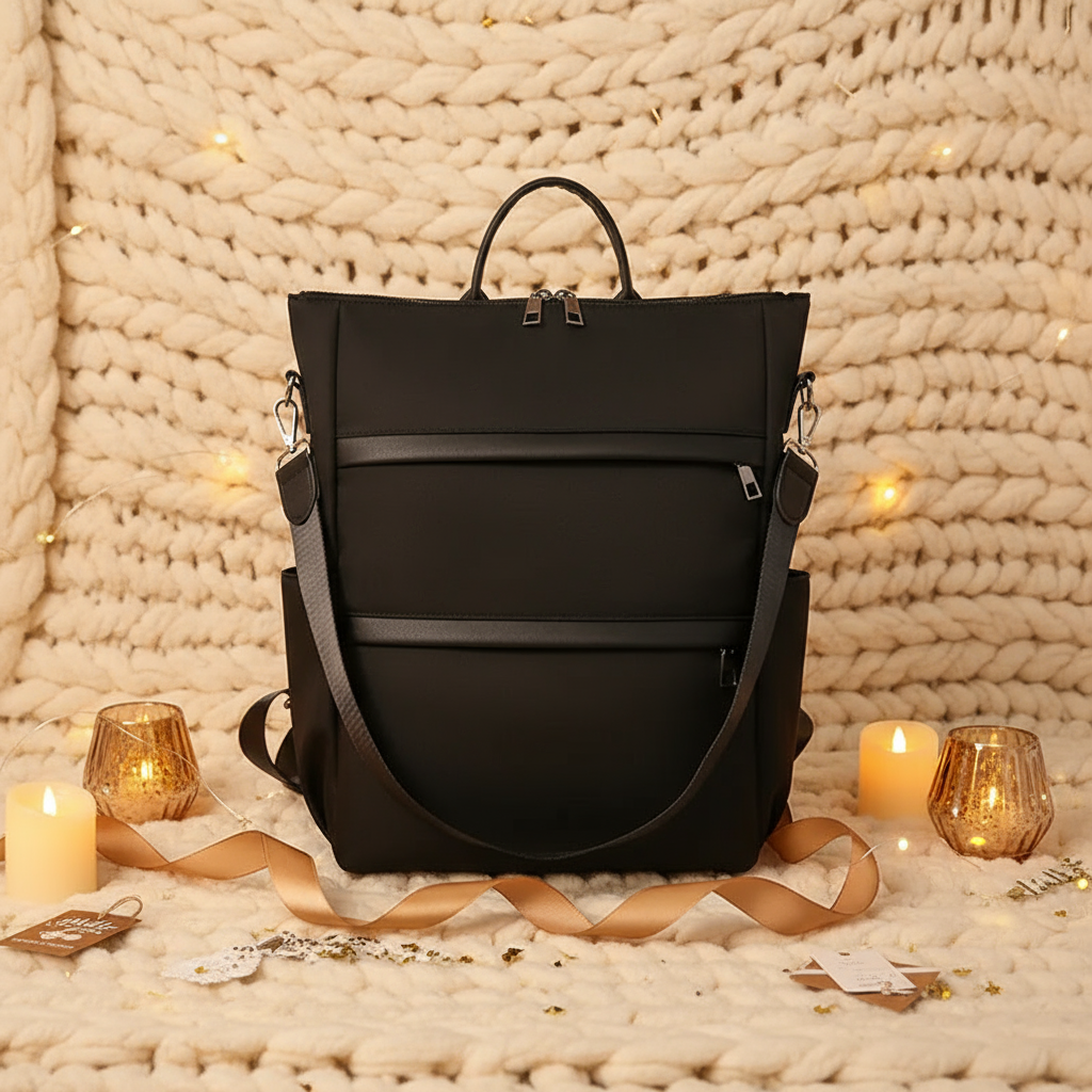 Warm and cozy gift-ready photo of Unisex Portable Shoulder Backpack