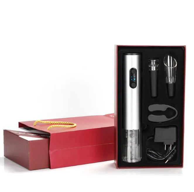 Electric Wine Opener 4-Piece Gift Set